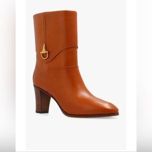 Authentic Gucci Elizabeth Heeled Ankle Boots Size 37 1/2- 7.5